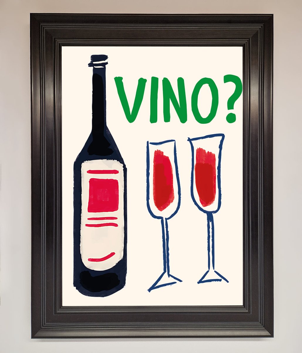 Vino Wine Framed Wall Art - Zestio