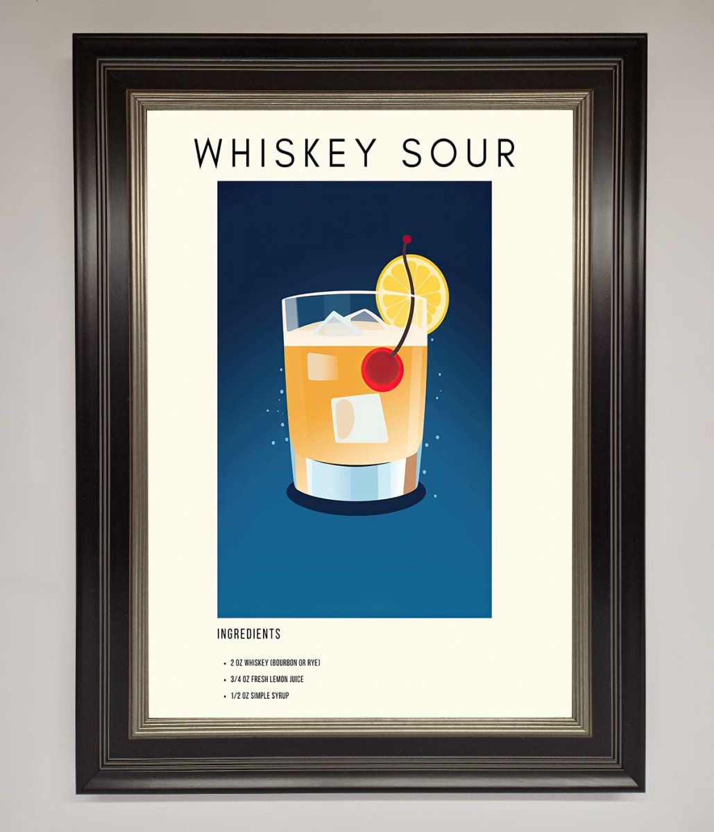 Whiskey Sour Framed Poster - Zestio