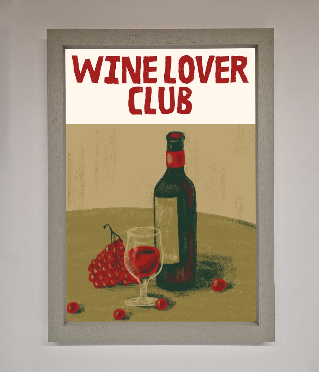 Wine Lovers Club Framed Poster - Zestio