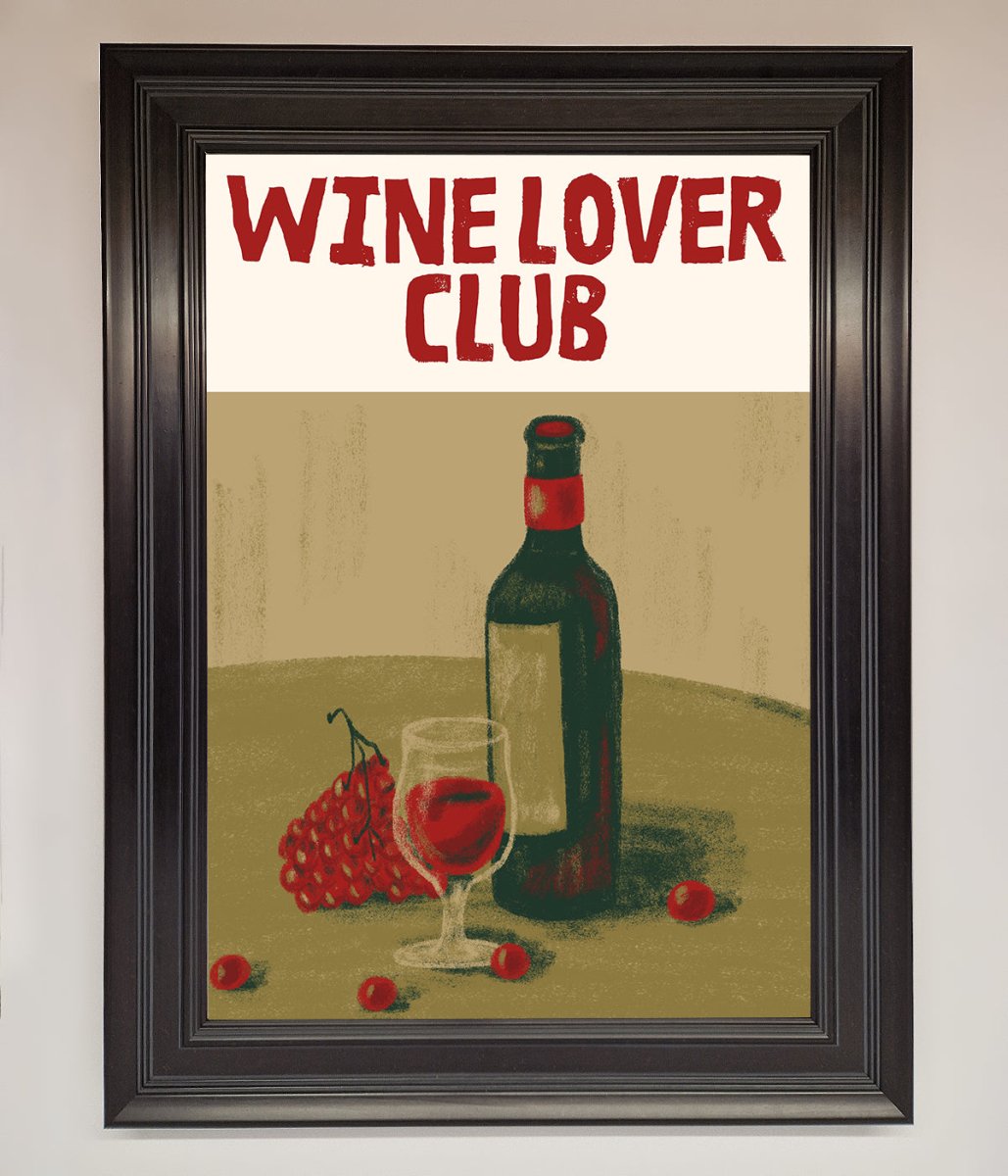 Wine Lovers Club Framed Poster - Zestio