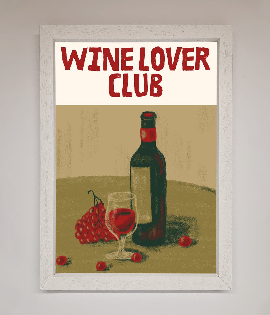 Wine Lovers Club Framed Poster - Zestio