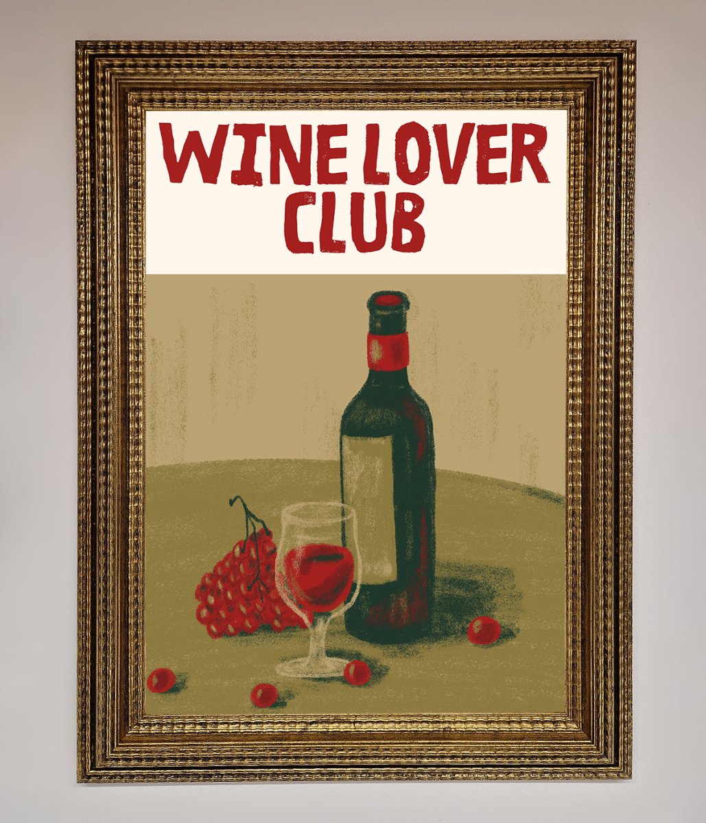 Wine Lovers Club Framed Poster - Zestio