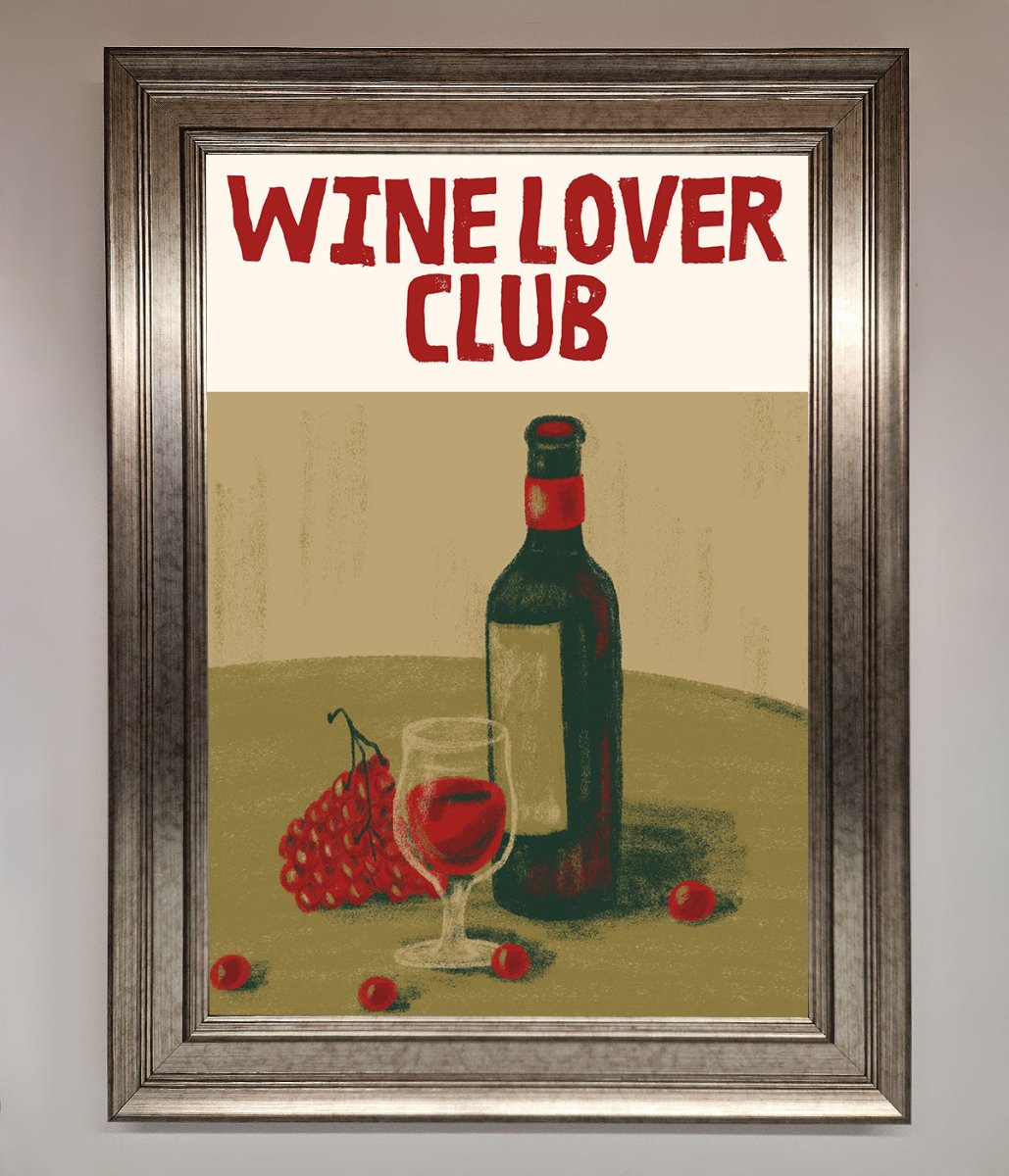 Wine Lovers Club Framed Poster - Zestio