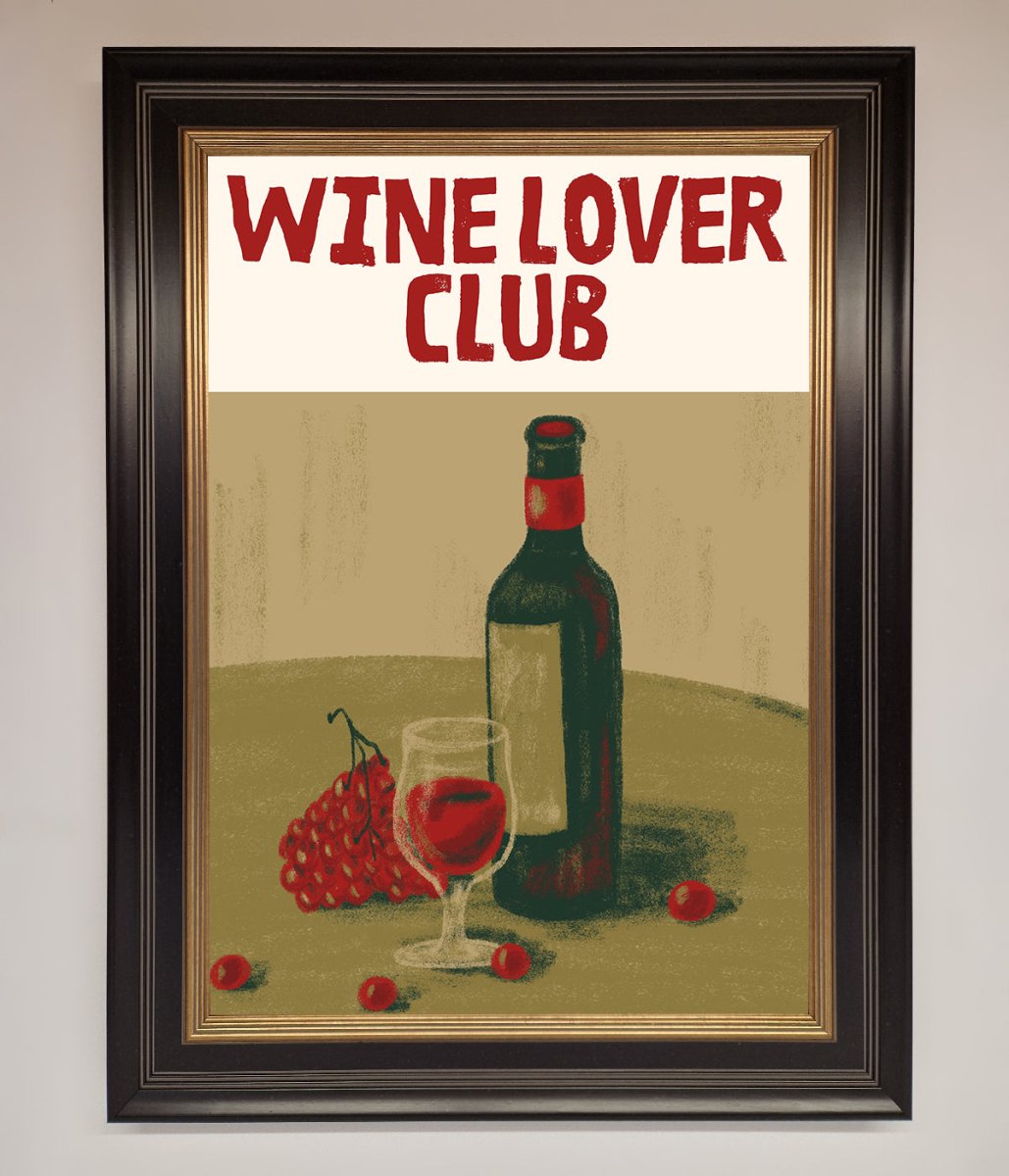Wine Lovers Club Framed Poster - Zestio