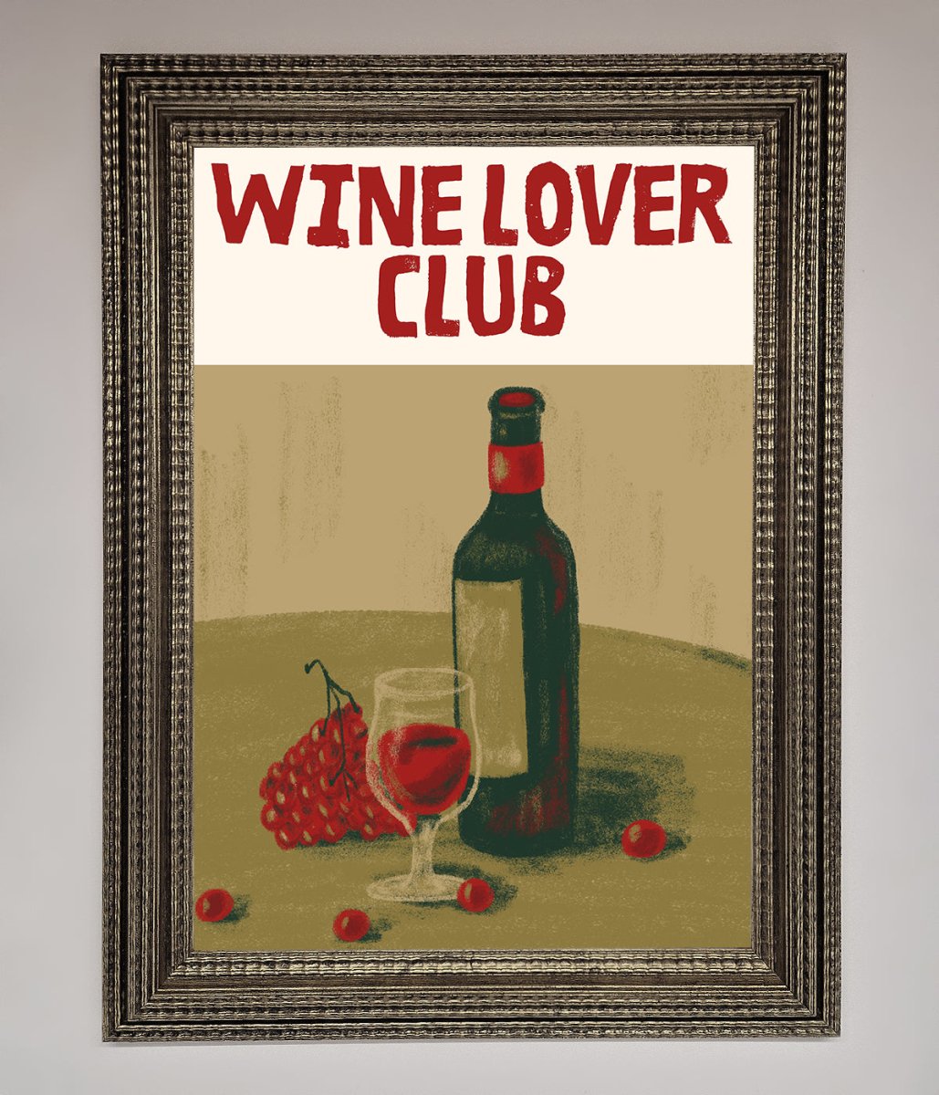 Wine Lovers Club Framed Poster - Zestio