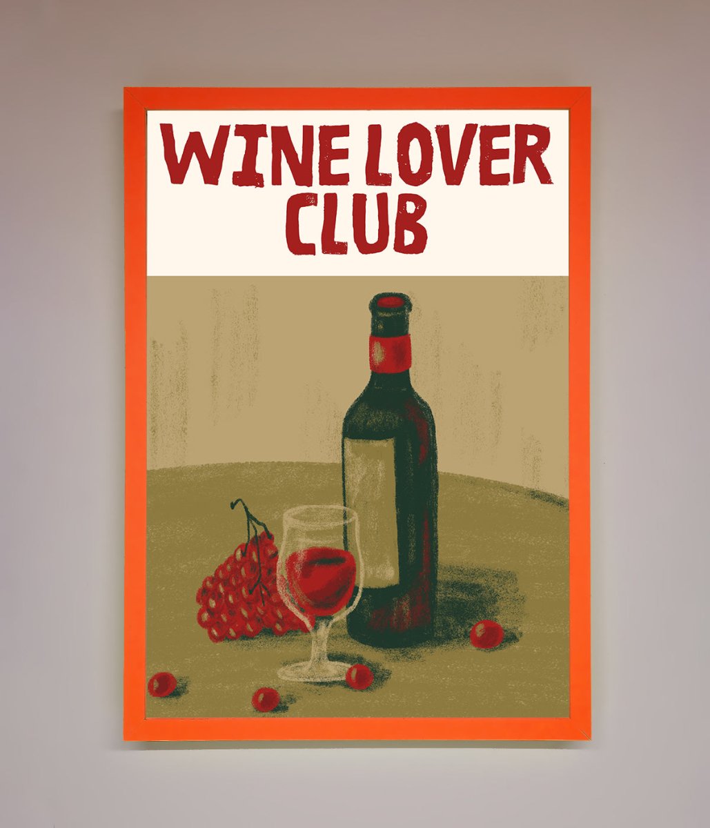 Wine Lovers Club Framed Poster - Zestio