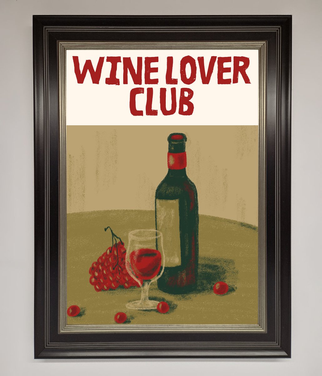 Wine Lovers Club Framed Poster - Zestio