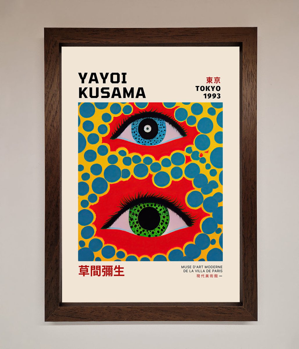 Yayoi Kusama Eyes 1993 Framed Print - Zestio