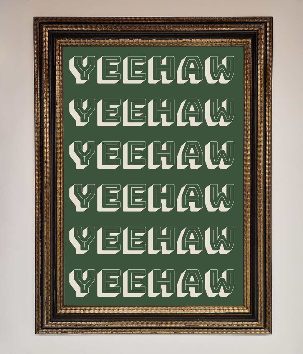 Yeehaw Yeehaw Framed Poster - Zestio