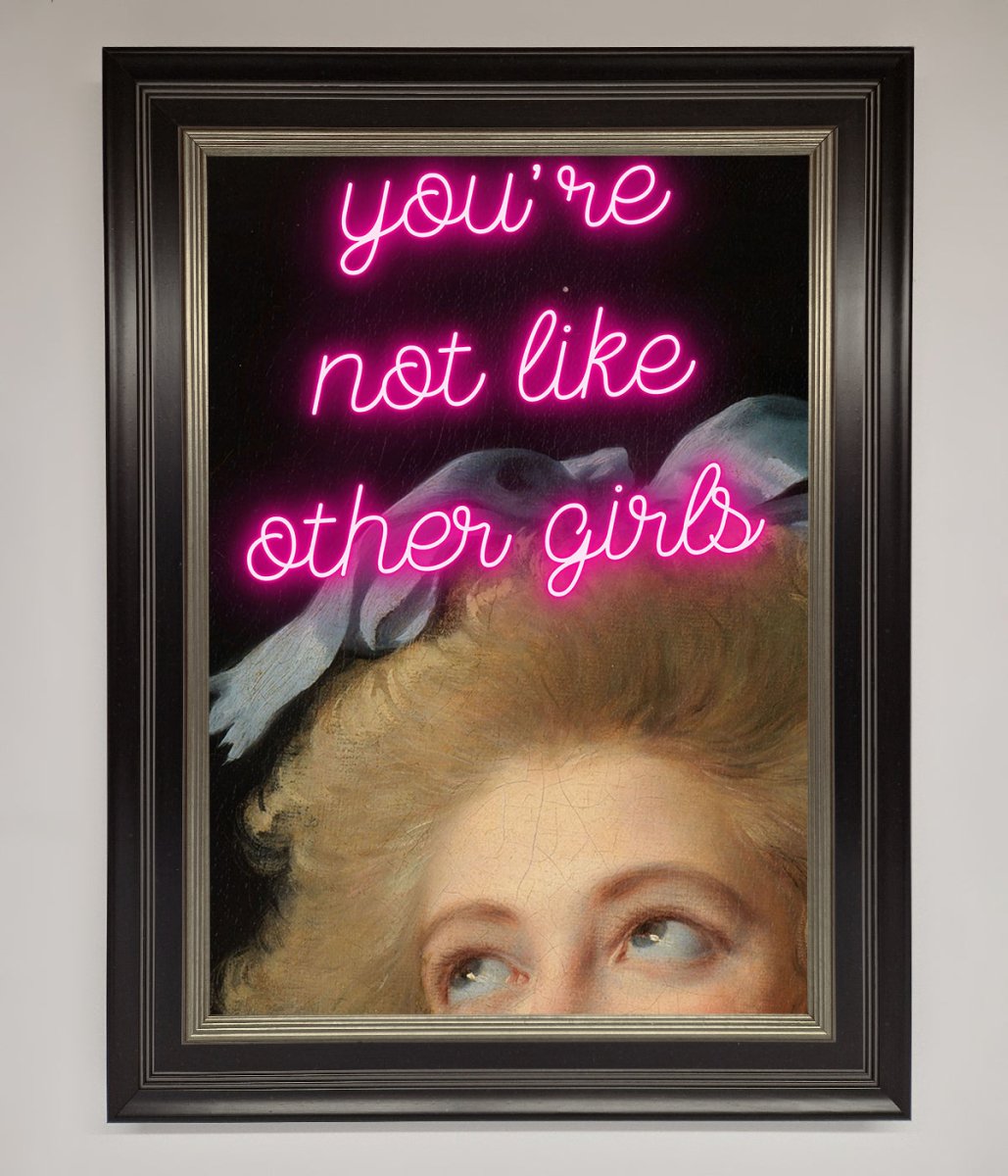 Youre Not Like Other Girls Framed Wall Art - Zestio