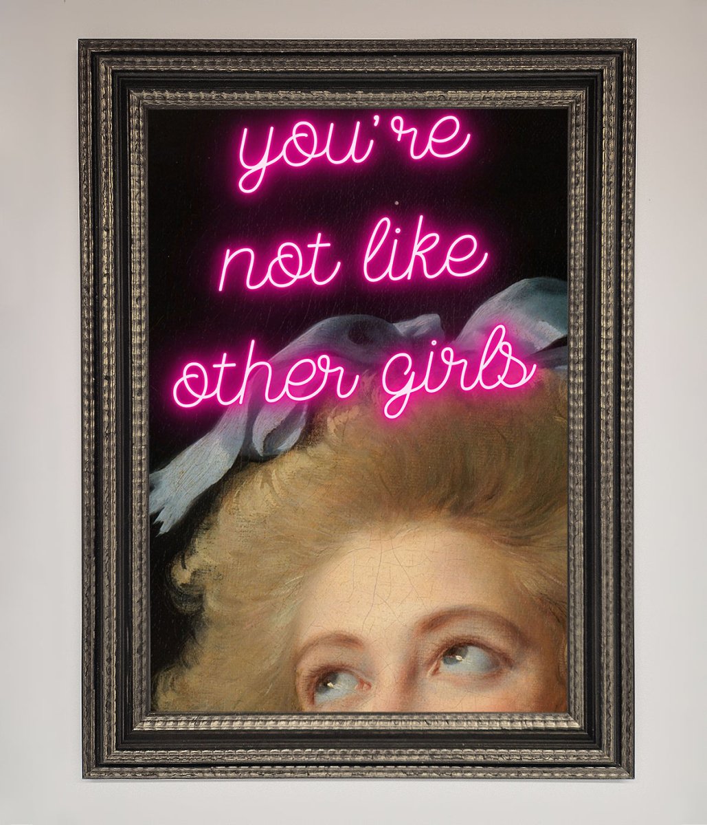 Youre Not Like Other Girls Framed Wall Art - Zestio