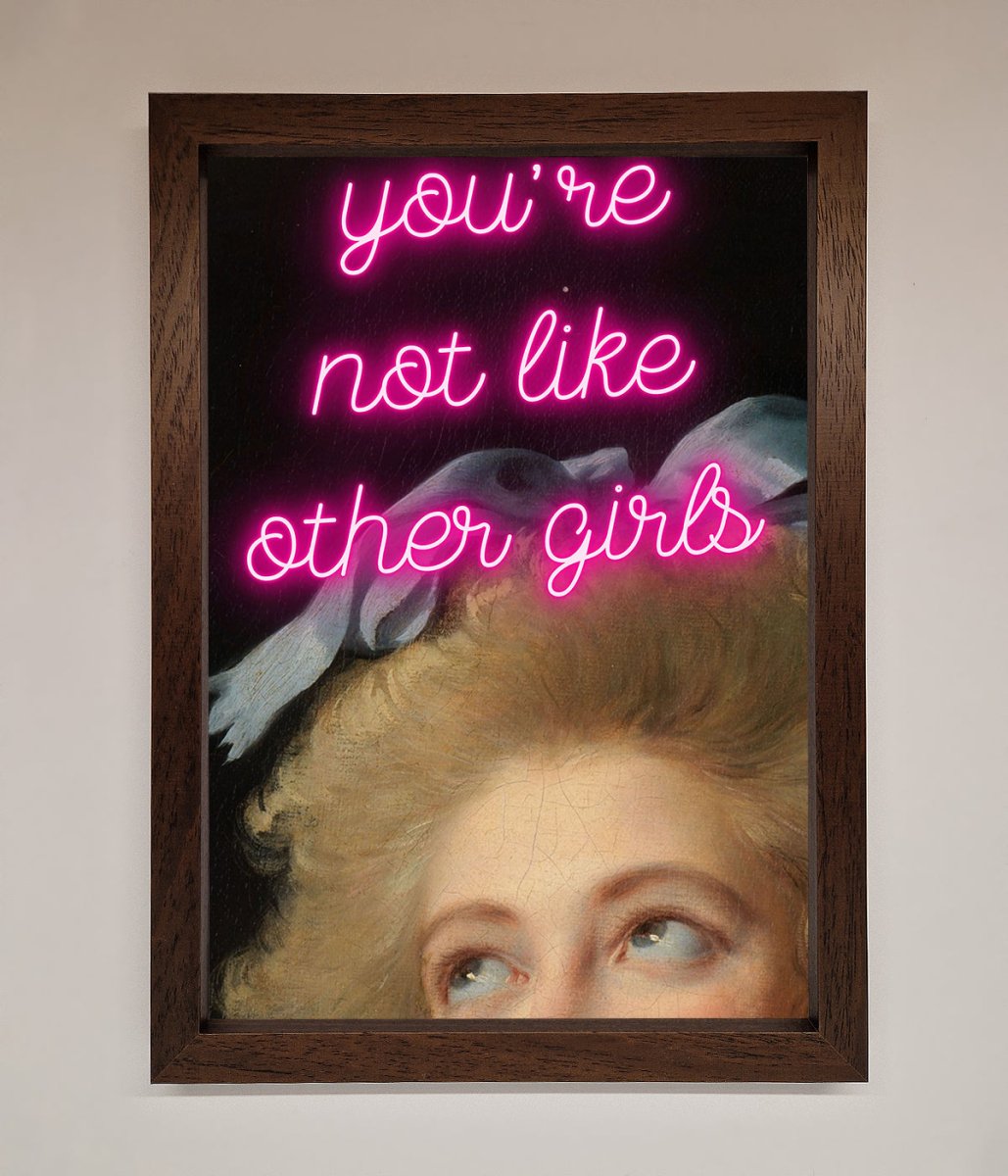 Youre Not Like Other Girls Framed Wall Art - Zestio