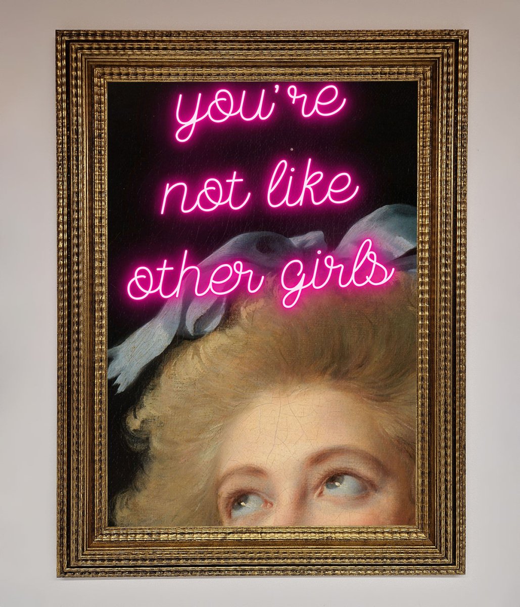 Youre Not Like Other Girls Framed Wall Art - Zestio