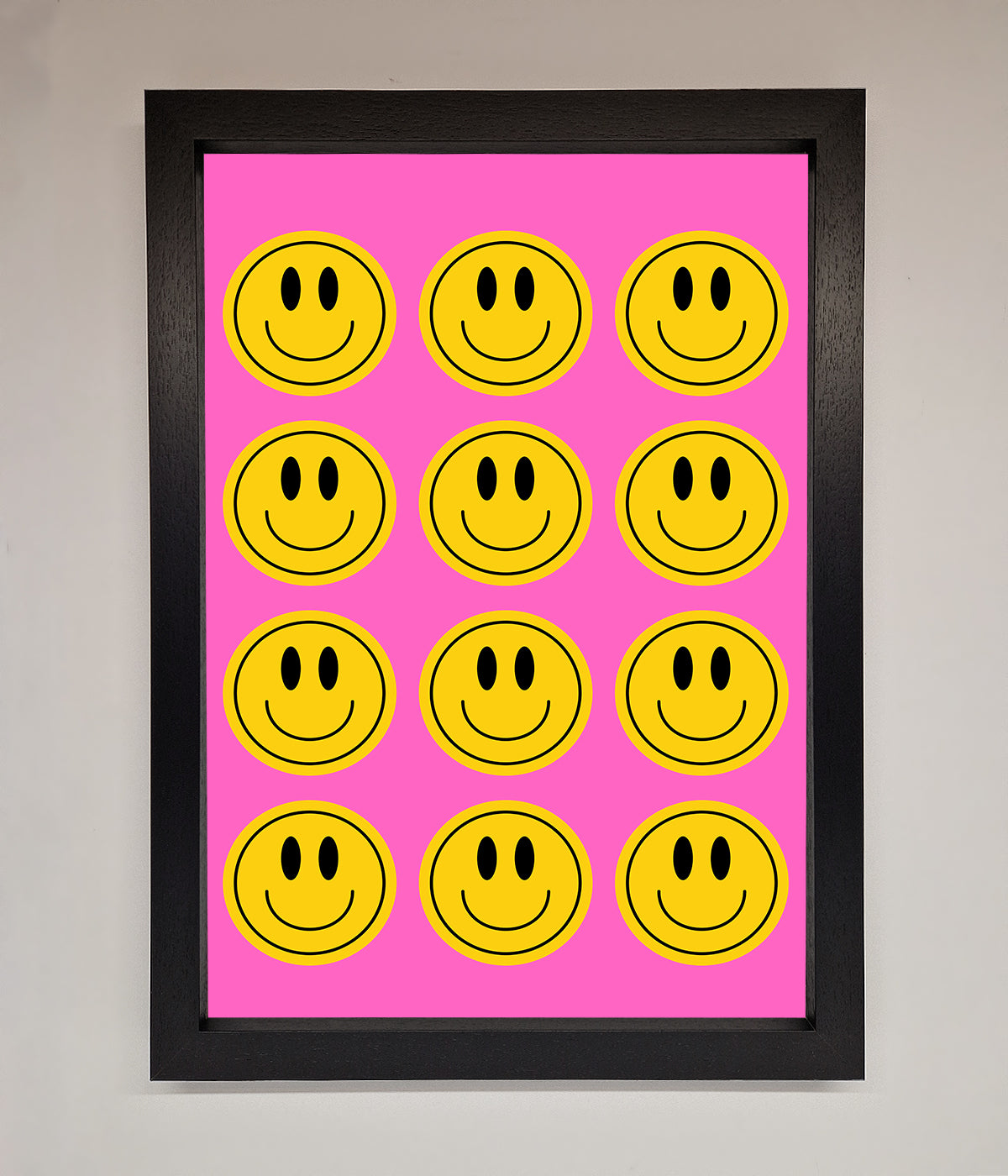 Acid Smile Faces Framed Poster print