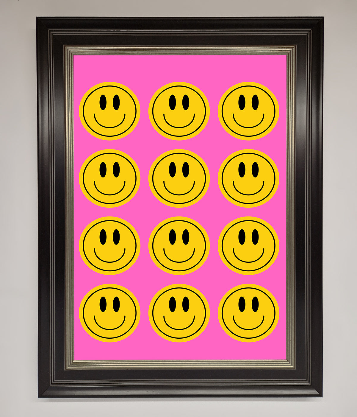 Acid Smile Faces Framed Poster print