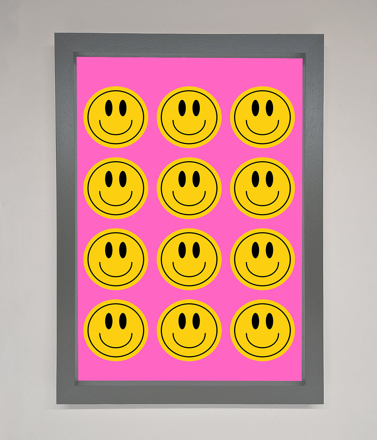 Acid Smile Faces Framed Poster print