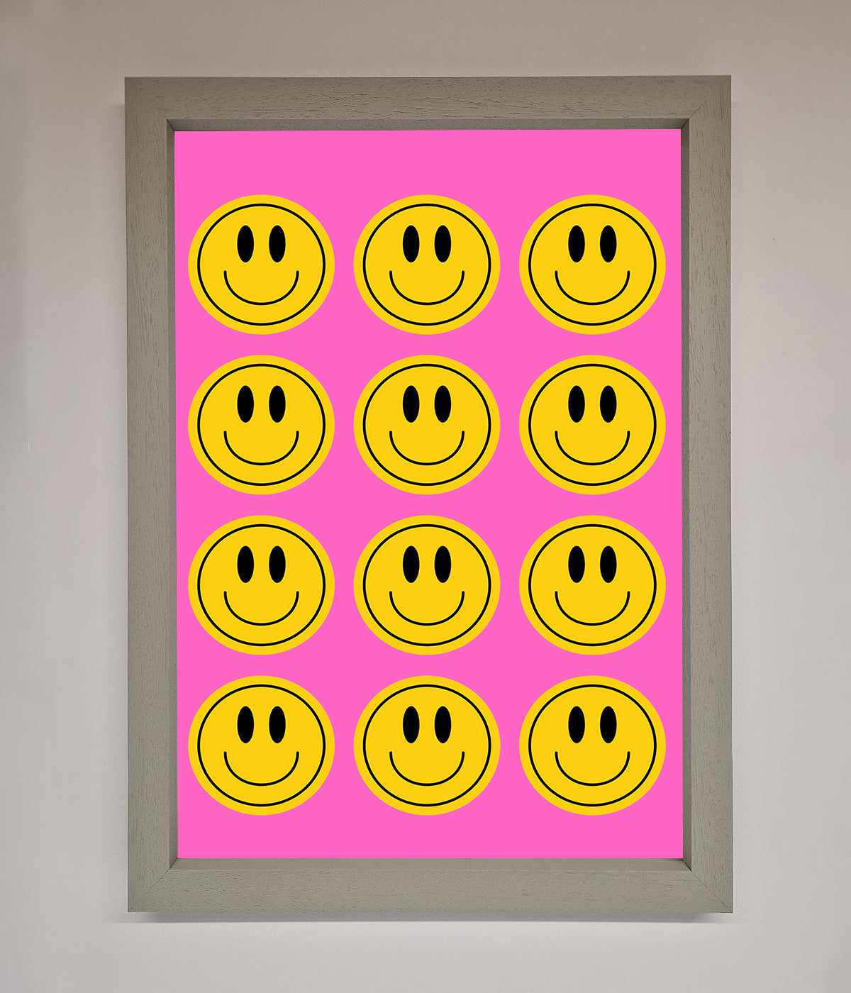 Acid Smile Faces Framed Poster print