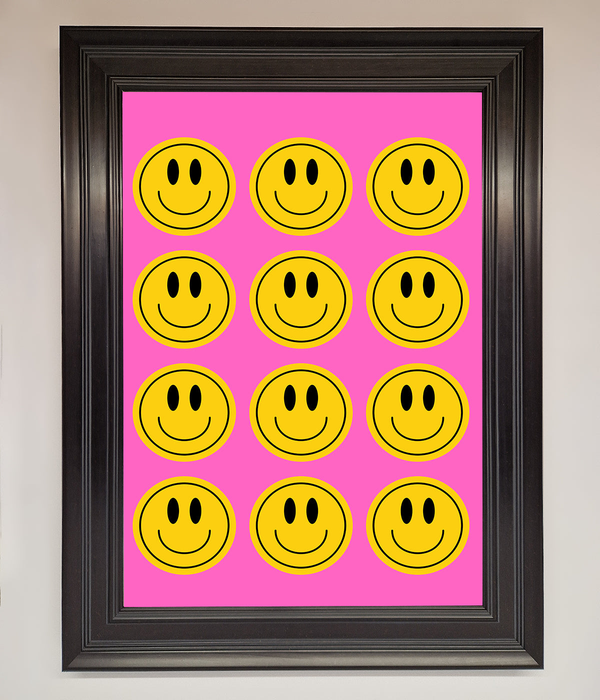 Acid Smile Faces Framed Poster print