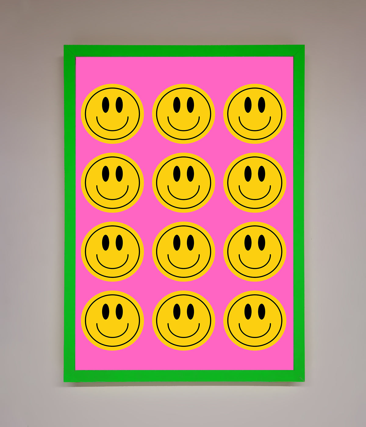 Acid Smile Faces Framed Poster print