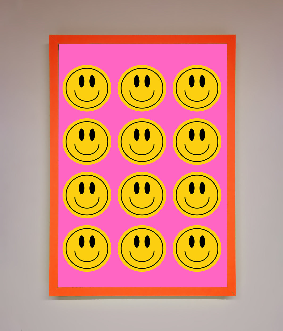 Acid Smile Faces Framed Poster print