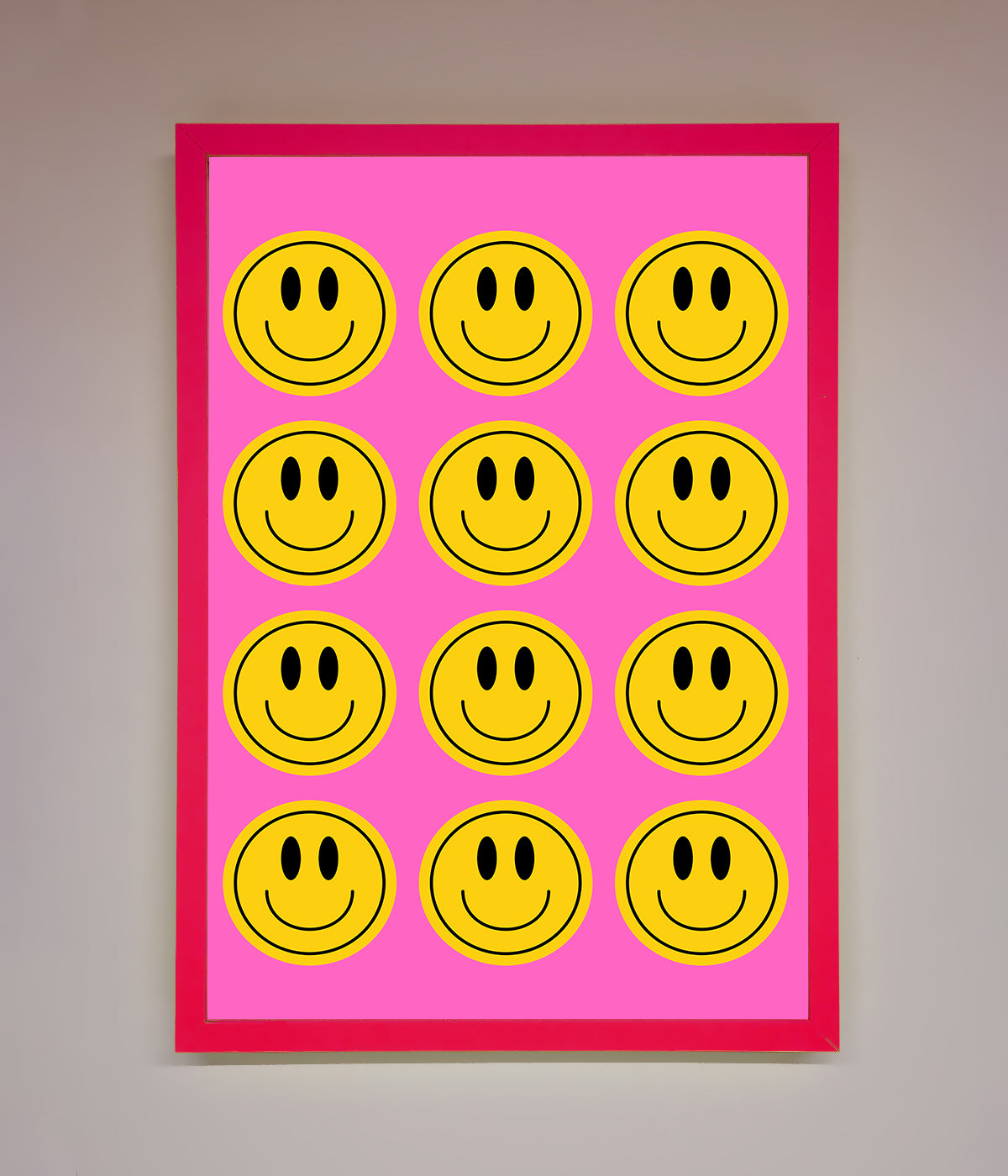 Acid Smile Faces Framed Poster print