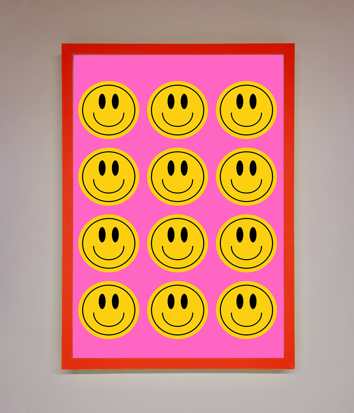 Acid Smile Faces Framed Poster print