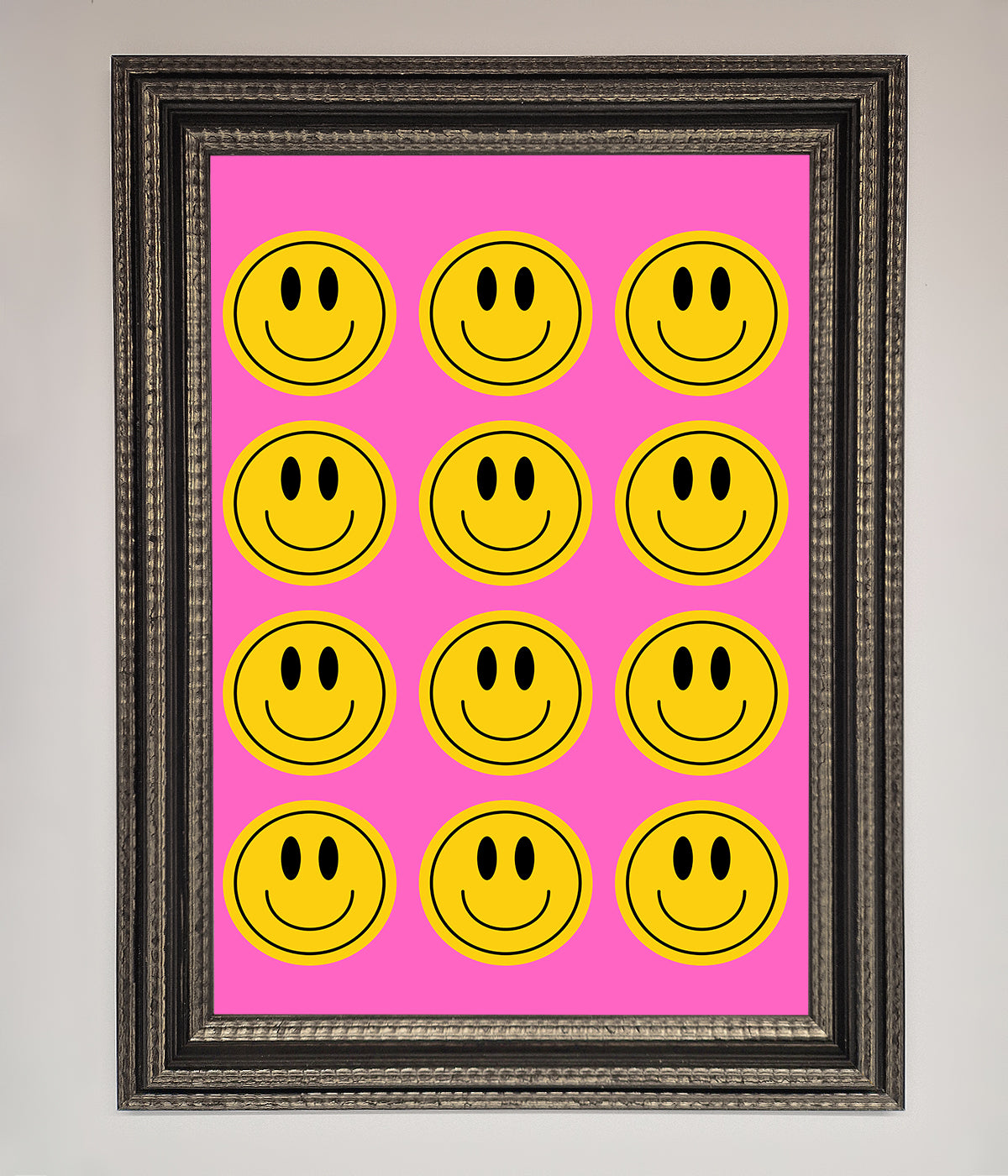 Acid Smile Faces Framed Poster print