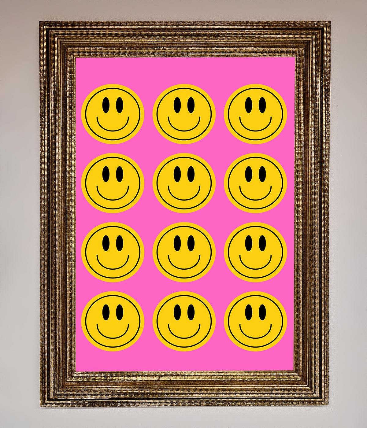 Acid Smile Faces Framed Poster print