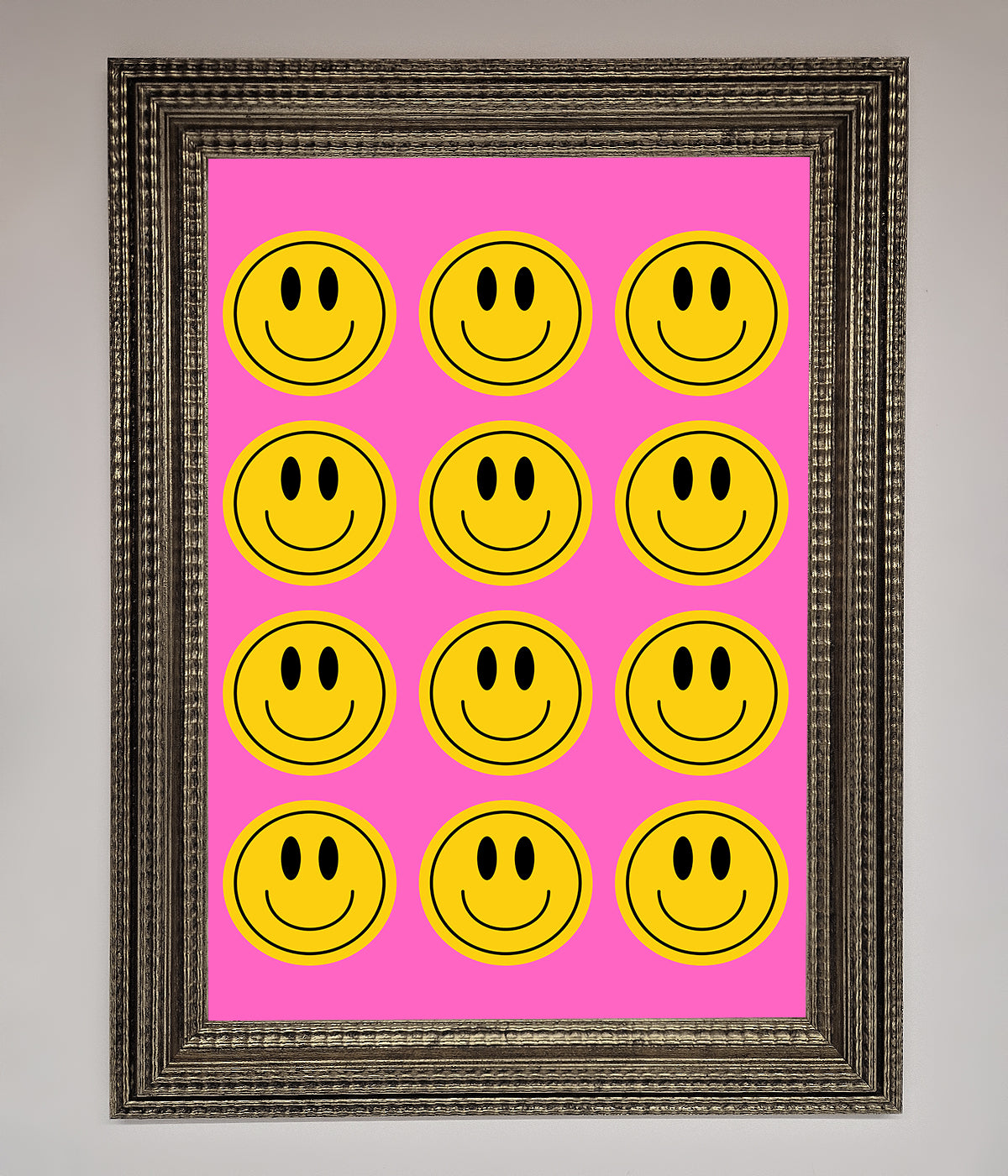 Acid Smile Faces Framed Poster print