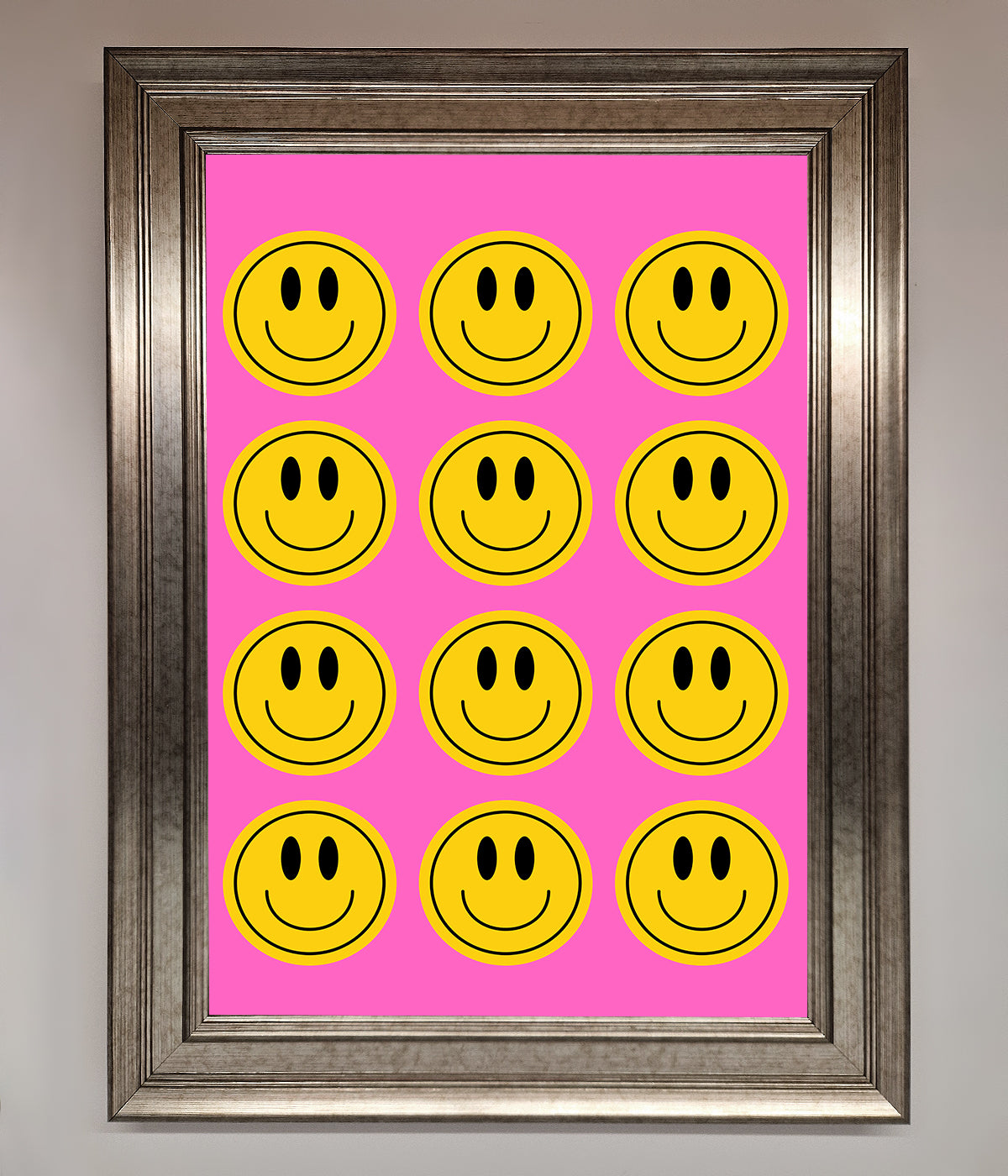 Acid Smile Faces Framed Poster print