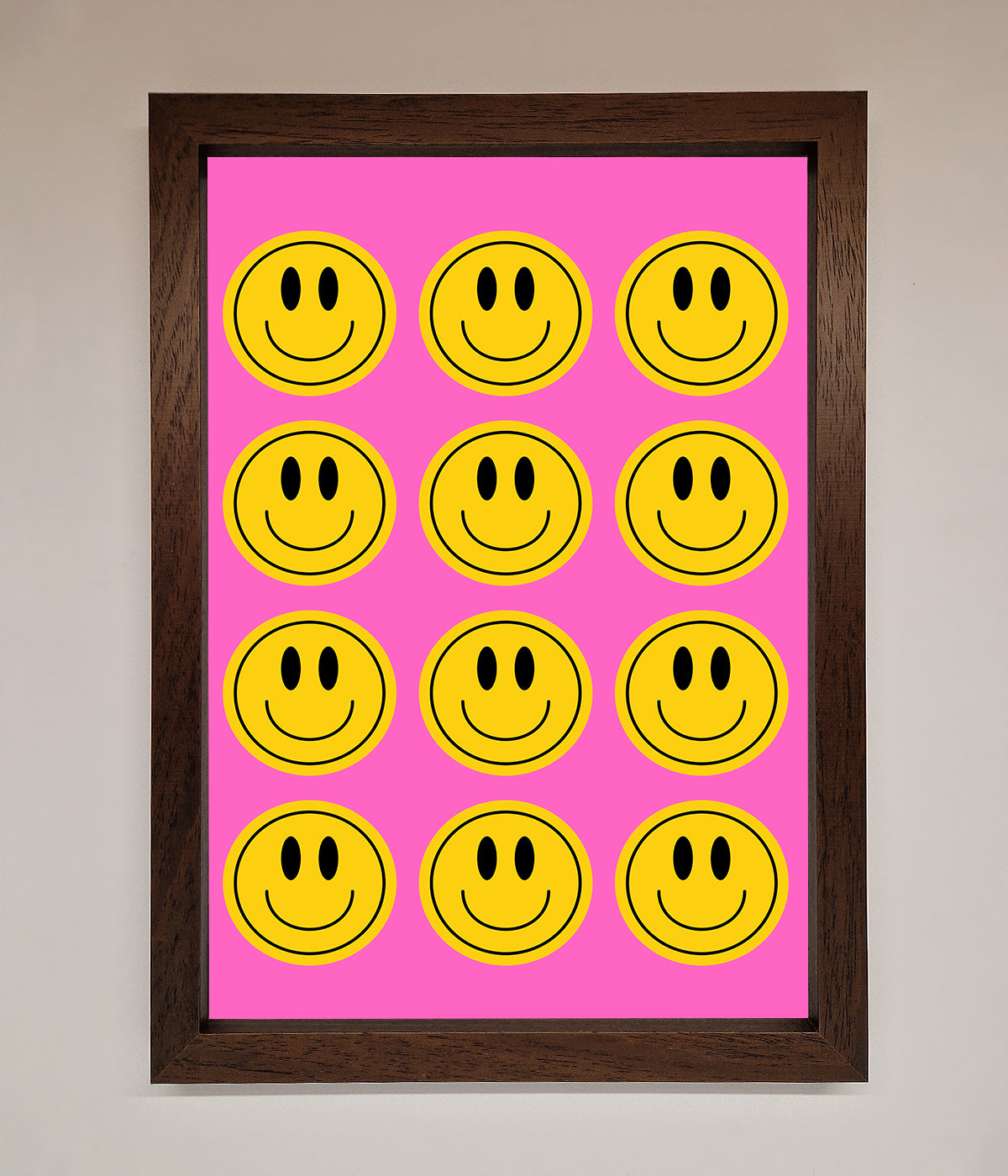 Acid Smile Faces Framed Poster print