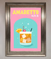 Amaretto Sour Cocktail Framed Wall Art print