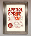 Aperol Spritz Happy Hour Cocktail Framed Wall Art print