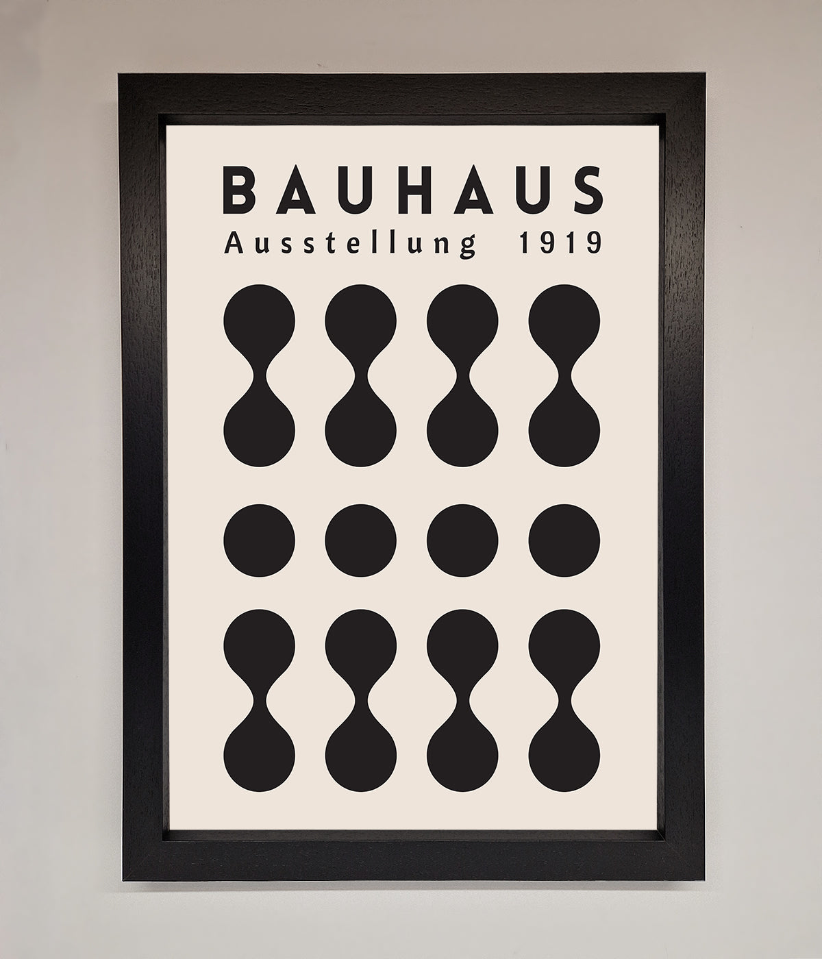 Bauhaus Black 1919 Framed Wall Art print