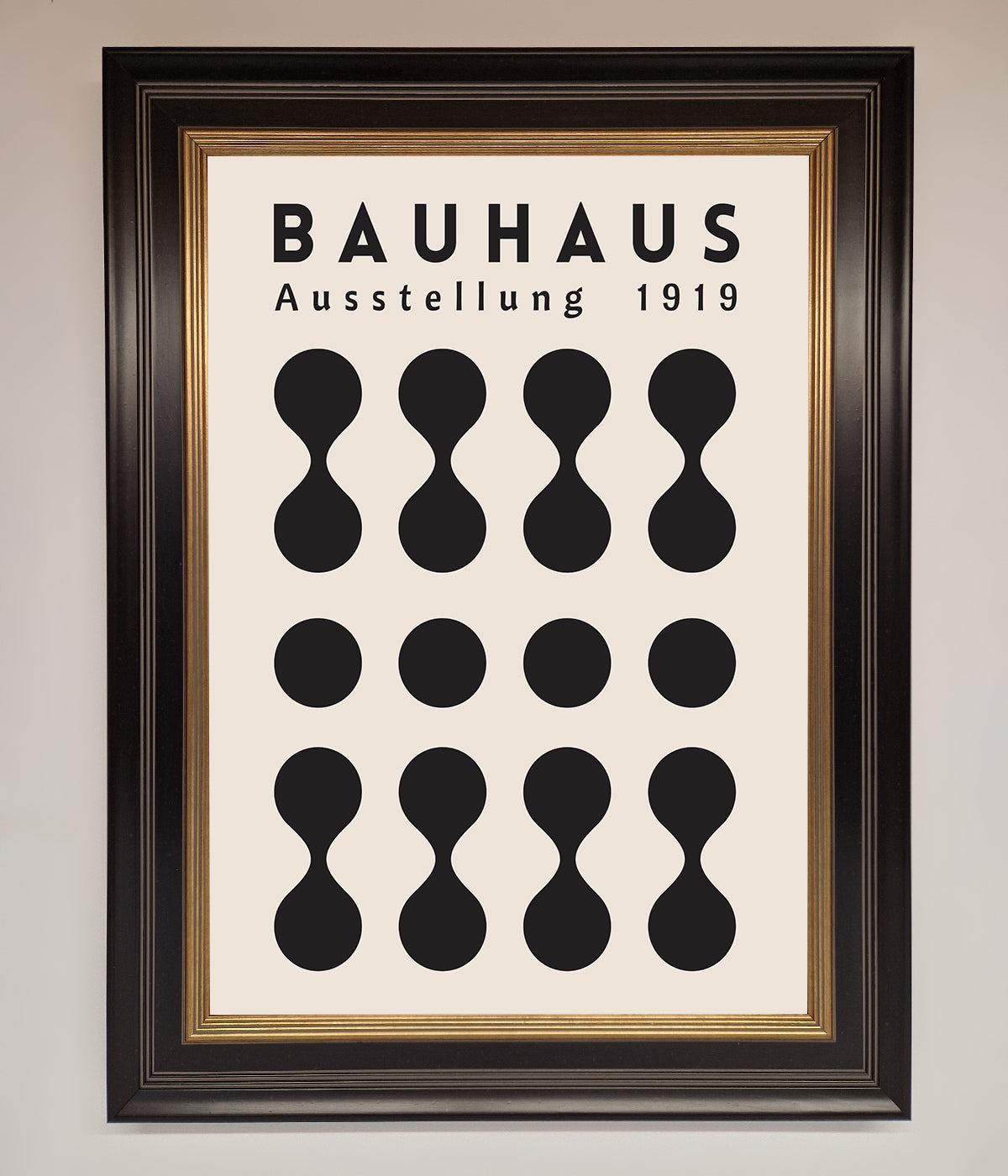 Bauhaus Black 1919 Framed Wall Art print