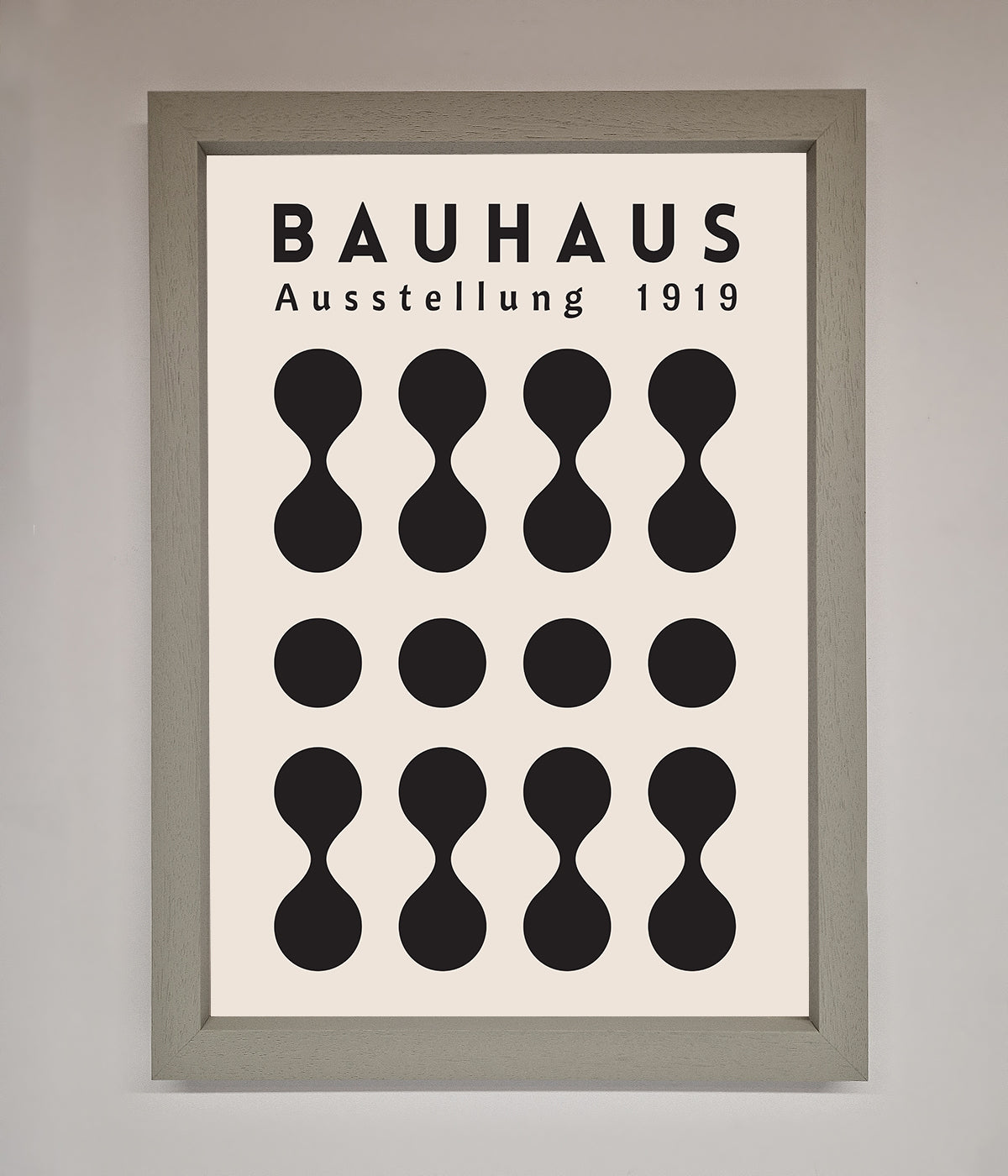 Bauhaus Black 1919 Framed Wall Art print