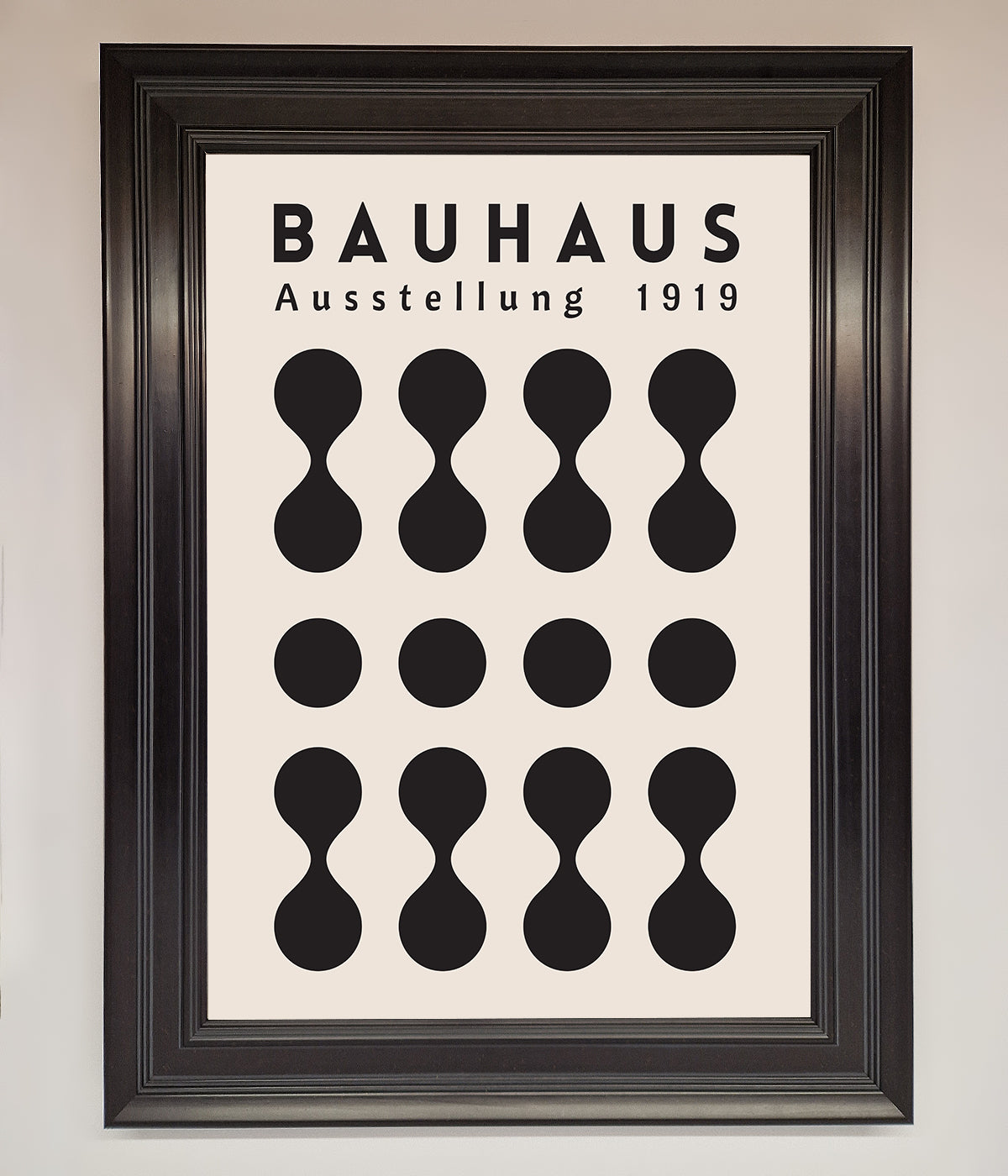 Bauhaus Black 1919 Framed Wall Art print