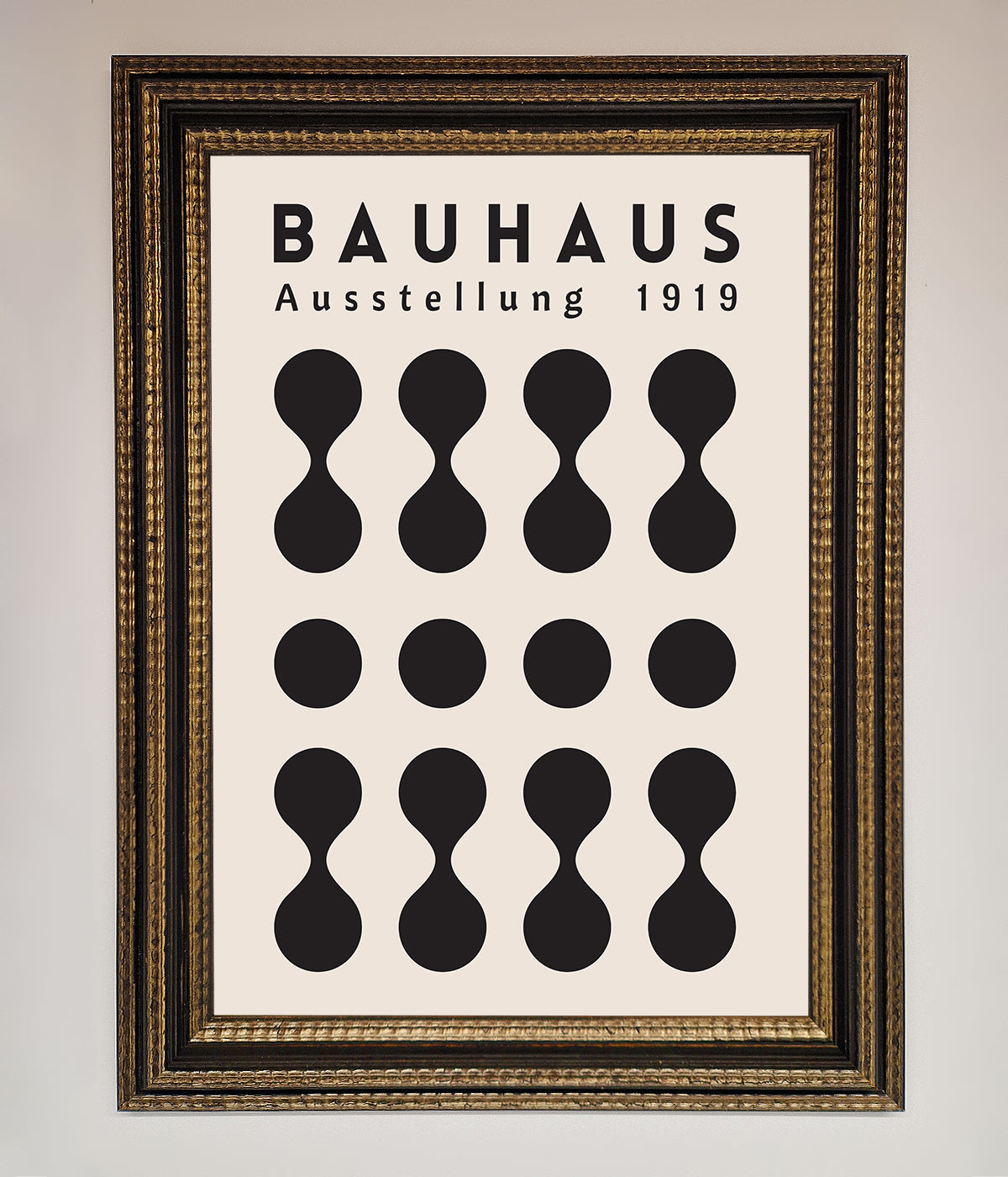 Bauhaus Black 1919 Framed Wall Art print