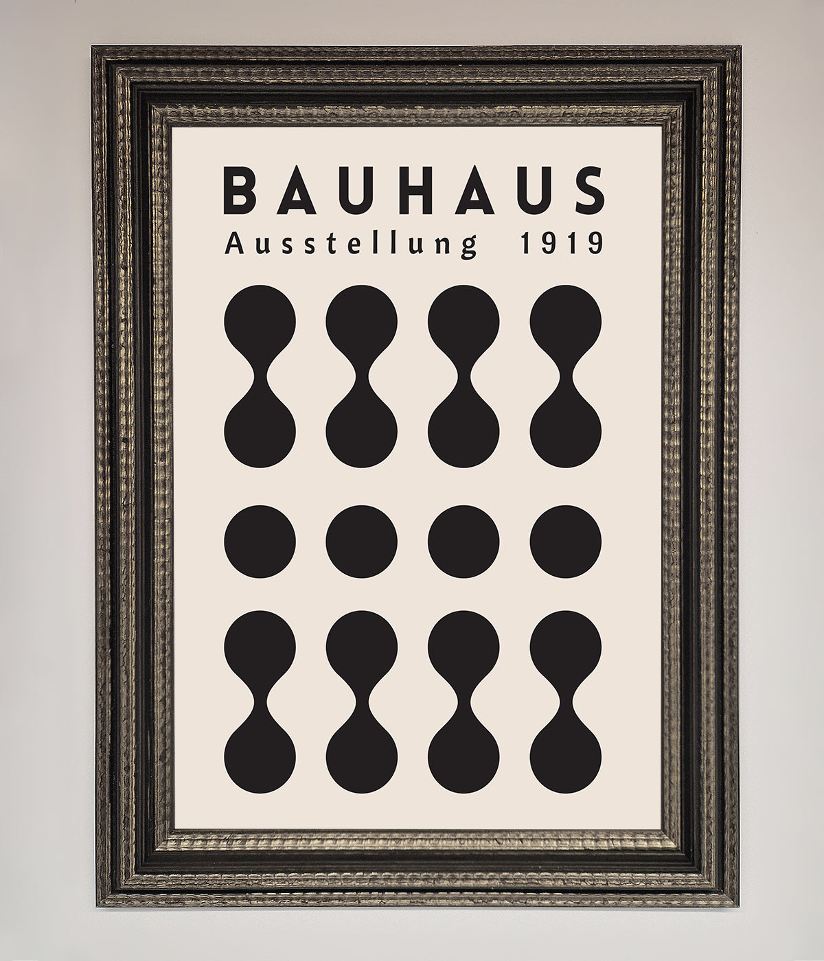 Bauhaus Black 1919 Framed Wall Art print