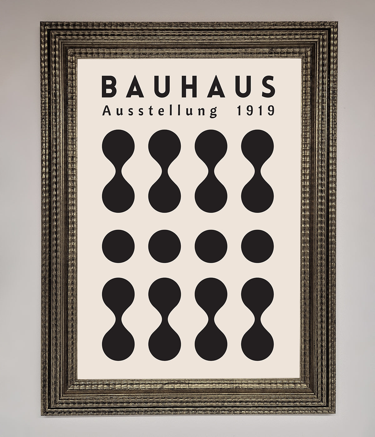 Bauhaus Black 1919 Framed Wall Art print