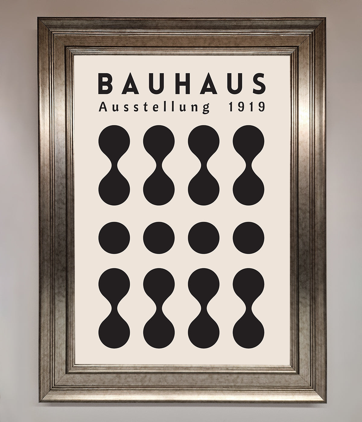 Bauhaus Black 1919 Framed Wall Art print