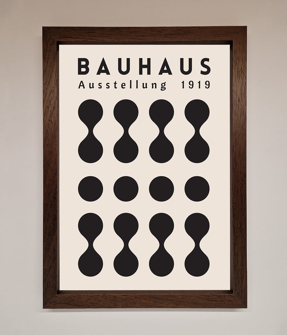 Bauhaus Black 1919 Framed Wall Art print