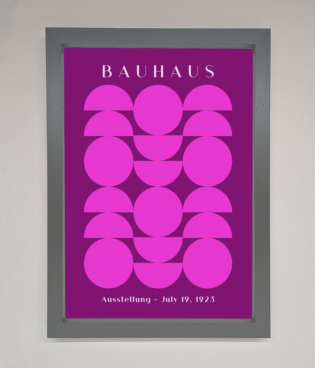 Bauhaus Pink And Purple Abstract Framed Print print