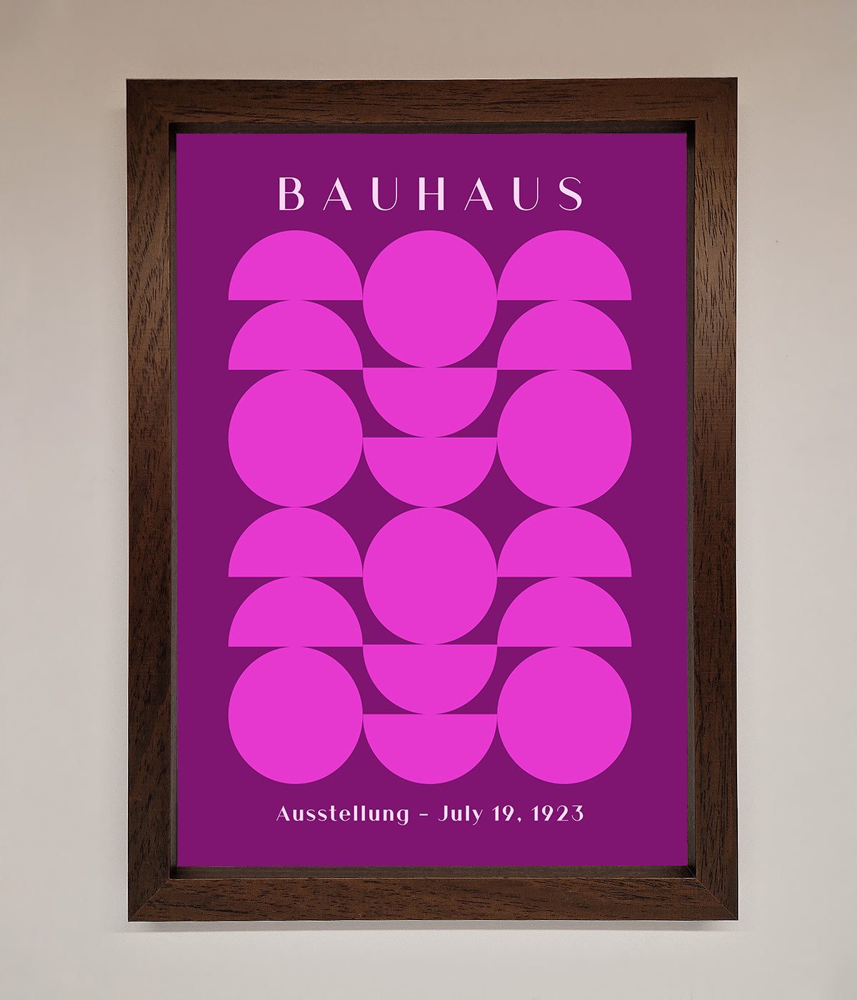 Bauhaus Pink And Purple Abstract Framed Print print