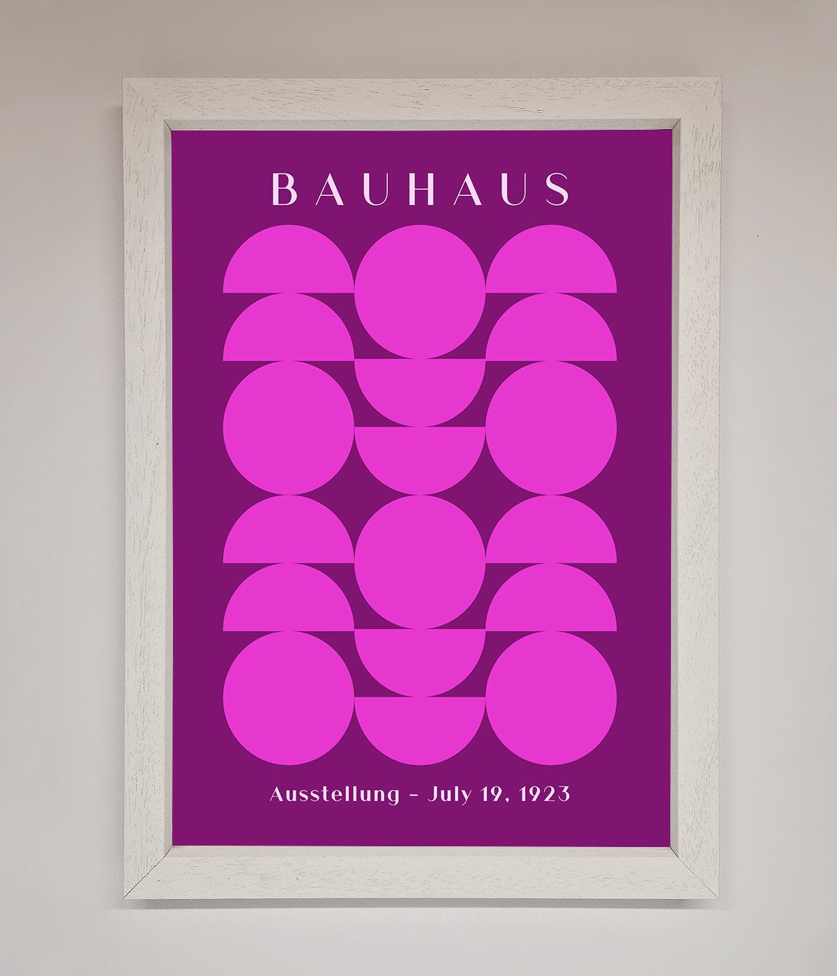 Bauhaus Pink And Purple Abstract Framed Print print