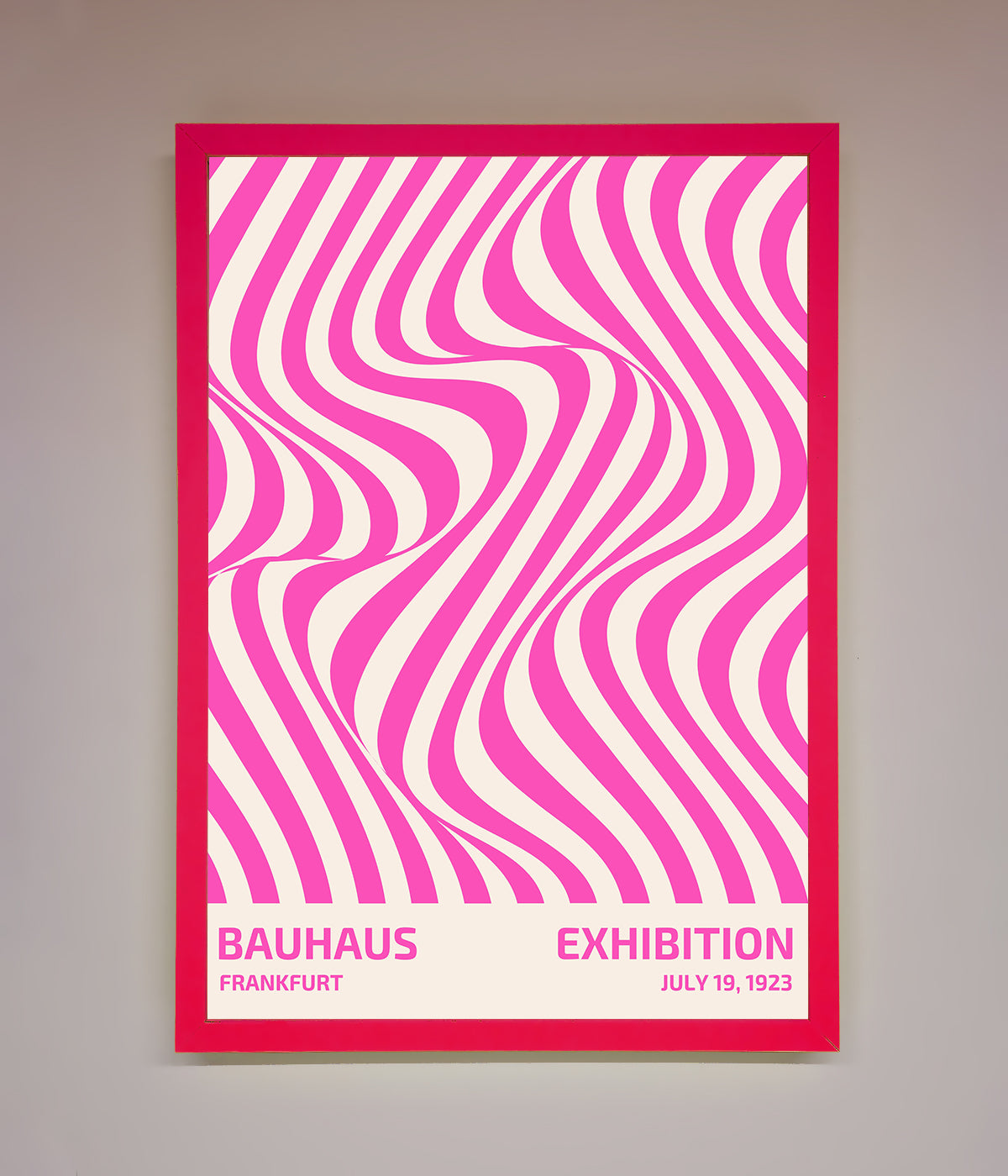 Bauhaus Pink Expedition Framed Wall Art print