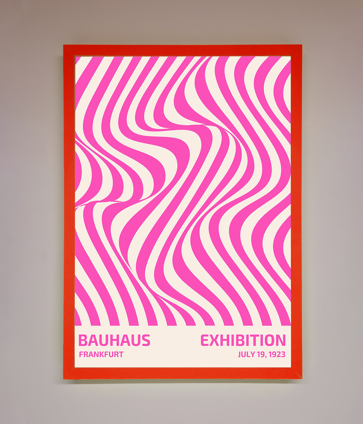 Bauhaus Pink Expedition Framed Wall Art print