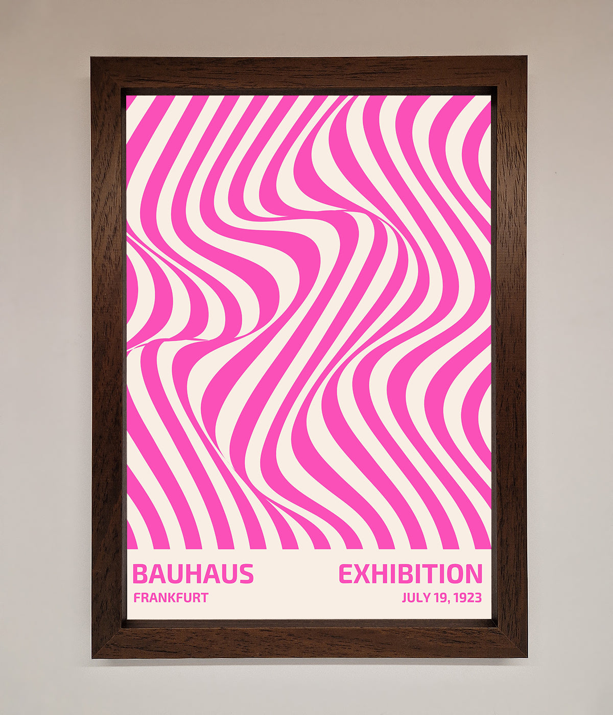 Bauhaus Pink Expedition Framed Wall Art print