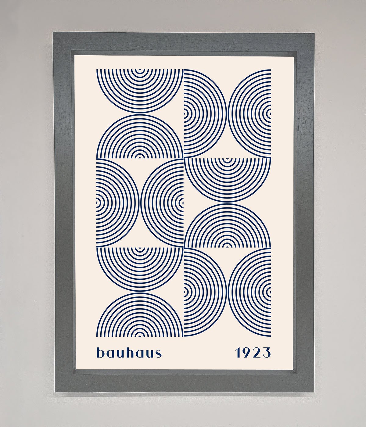 Bauhaus Print 1923 Navy Abstract Framed Poster print