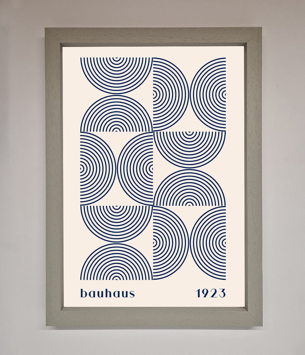 Bauhaus Print 1923 Navy Abstract Framed Poster print